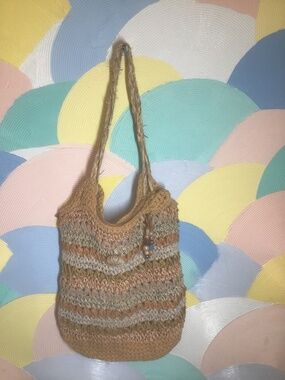 BoHo, sun and sand beach bag with beaded accessory